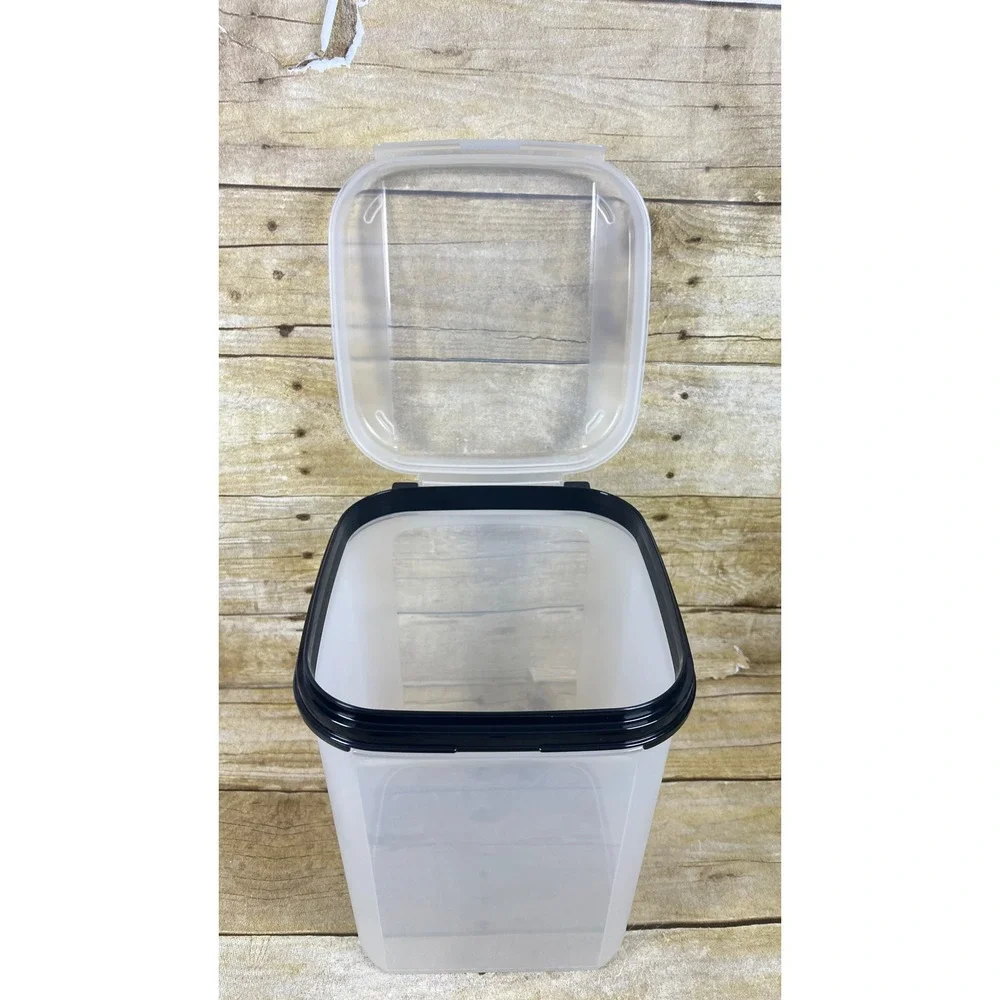 Tupperware Modular Mates Square Signature Line Container #4 Hinged Lid Clear New
